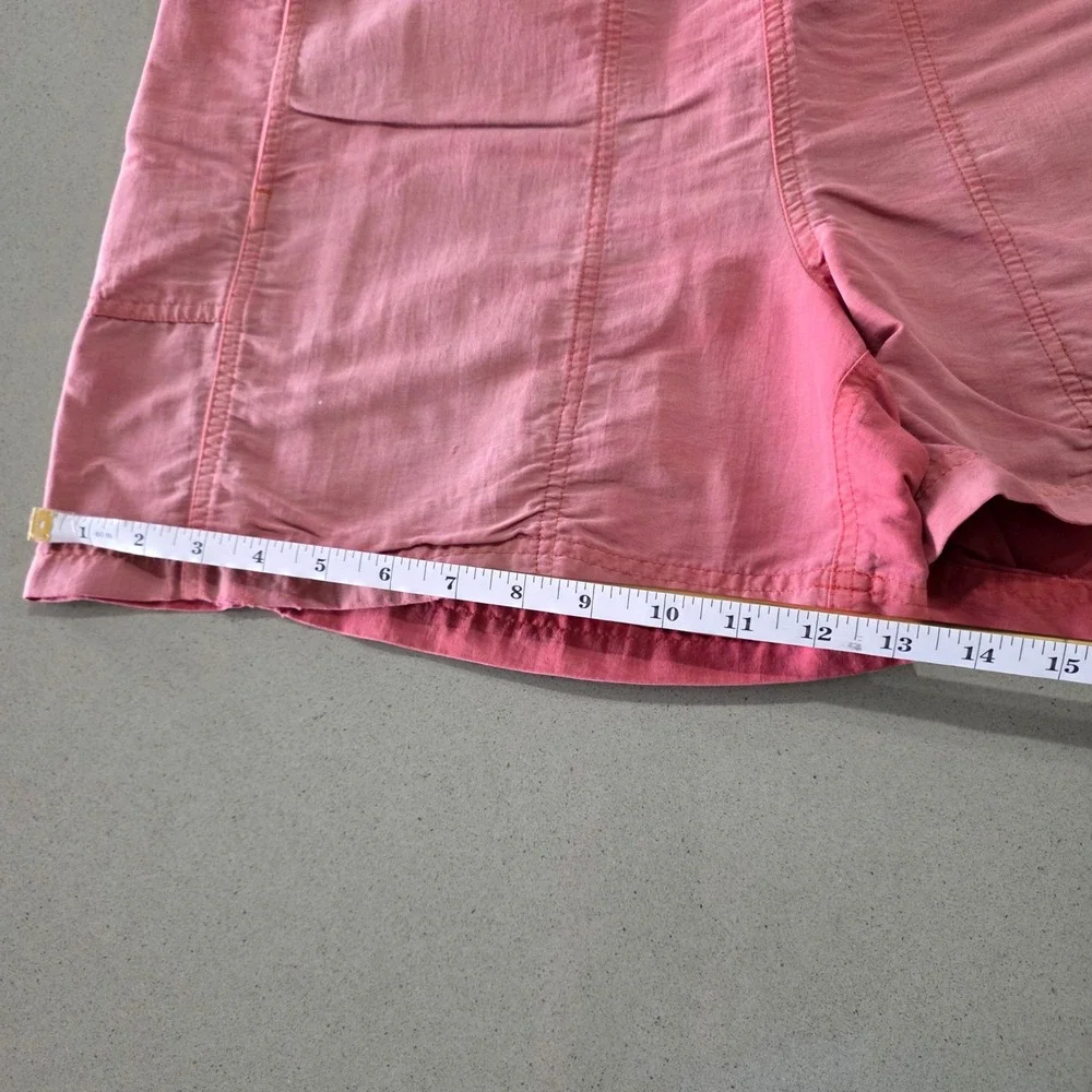 The North Face Mens Pink Belted Hiking Cargo Shorts Size L Utility Outdoor